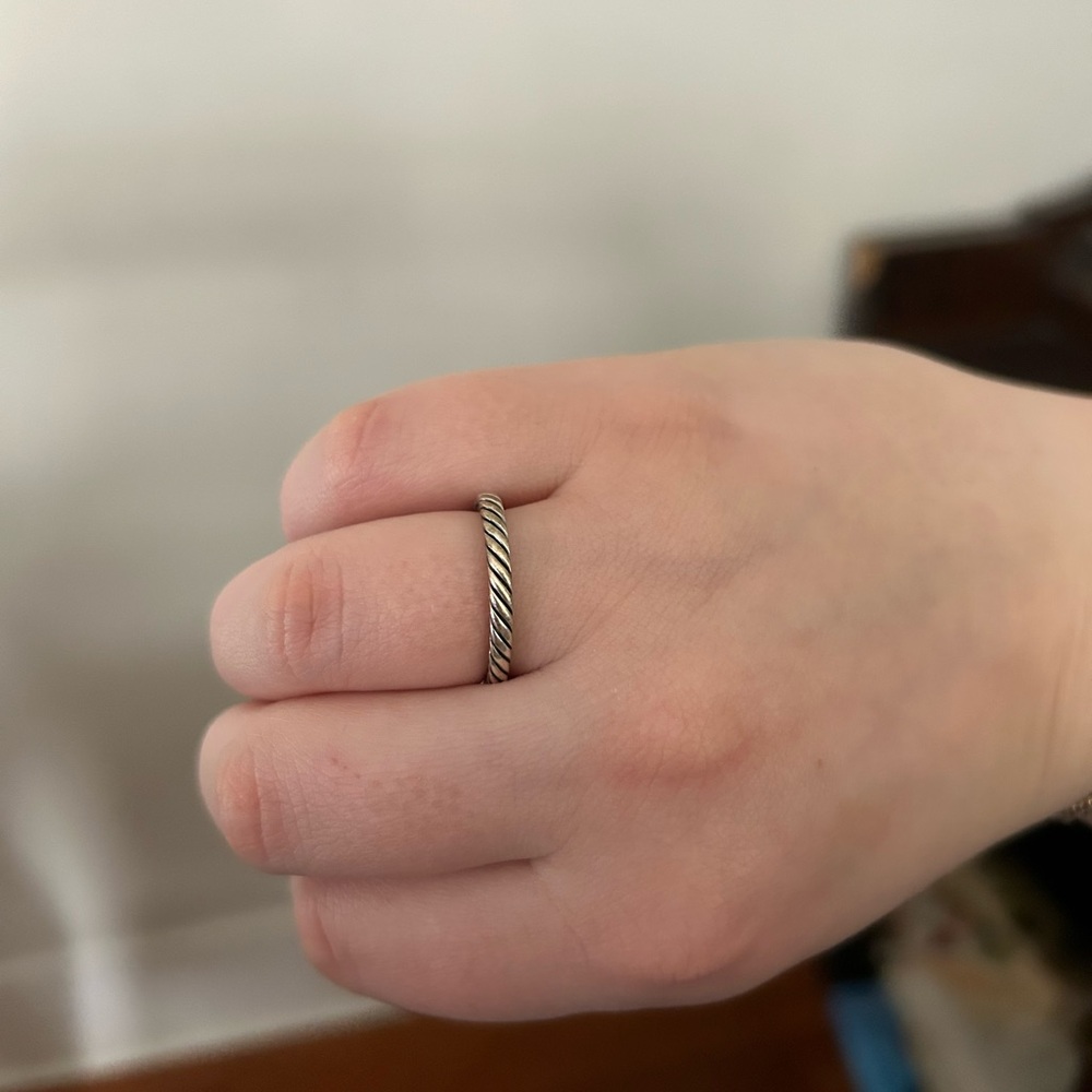 David Yurman Silver Twisted Band 1.77mm